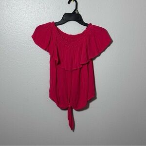 Express Women Off Shoulder Red‎ Blouse Top Size XS